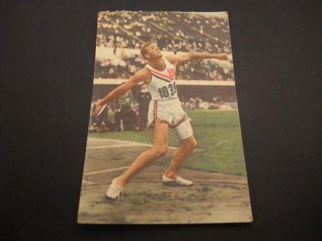 Bob Mathlas tienkamper Olympisch kampioen discuswerpen 1948 en 1952